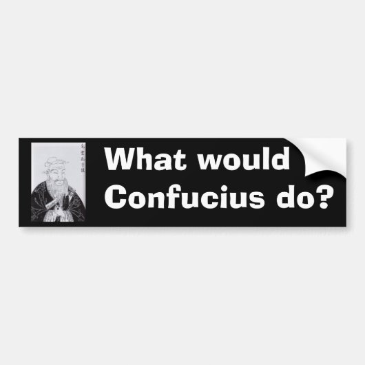 Confucius_the_scholar Bumpersticker (Voorkant)