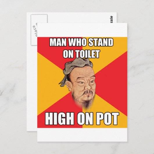 Confucius zeg high op zak briefkaart (Voorkant / Achterkant)