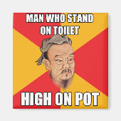 Confucius zeg high op zak magneet (Voorkant)