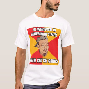 Confucius Zeg krabben T-shirt