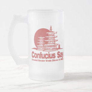Confucius Zeg Matglas Bierpul