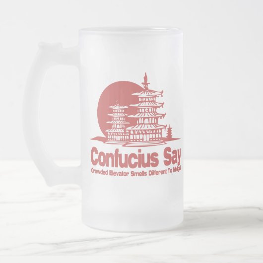 Confucius Zeg Matglas Bierpul (Links)