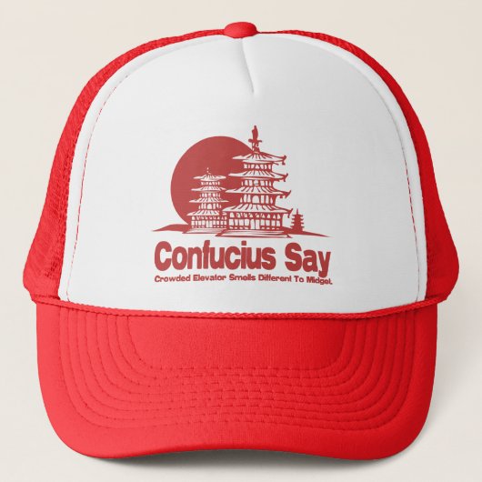 Confucius Zeg Trucker Pet (Voorkant)