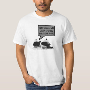 Confucius zeg waarde t-shirt