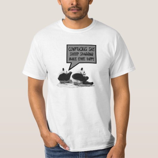 Confucius zeg waarde t-shirt (Voorkant)