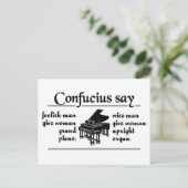 CONFUCIUS ZEGGEN ... aangepast briefkaart (Staand voorkant)