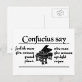 CONFUCIUS ZEGGEN ... aangepast briefkaart (Voorkant / Achterkant)
