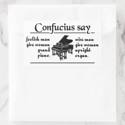 CONFUCIUS ZEGGEN ... stickers (Tas)