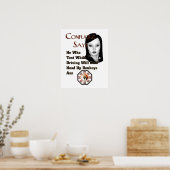 Confucius zegt Poster aan de muur (Keuken)