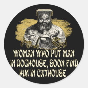 Confucius zei dat niet! ronde sticker