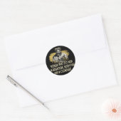 Confucius zei dat niet! ronde sticker (Envelop)