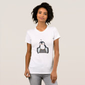Confused Cute Penguin Standing on Escalator T-shirt (Voorkant volledig)