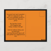 Confused Ghost Says "Oob?" Funny Halloween Cartoon Briefkaart (Achterkant)