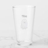 Confused Ghost Says "Oob?" Funny Halloween Cartoon Glas (Achterkant)