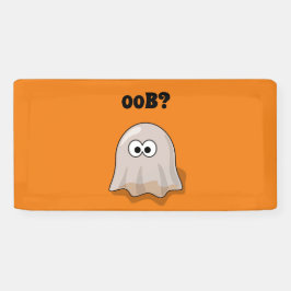 Confused Ghost Says "Oob?" Funny Halloween Cartoon Spandoek