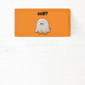 Confused Ghost Says "Oob?" Funny Halloween Cartoon Spandoek (Insitu)