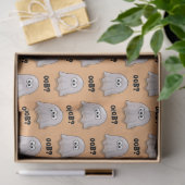 Confused Ghost Says "Oob?" Funny Halloween Cartoon Tissuepapier (Geschenk)