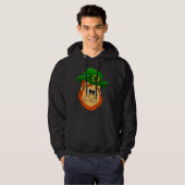 Confused Leprechaun St Patrick's Day Shamrock Hoodie (Voorkant volledig)