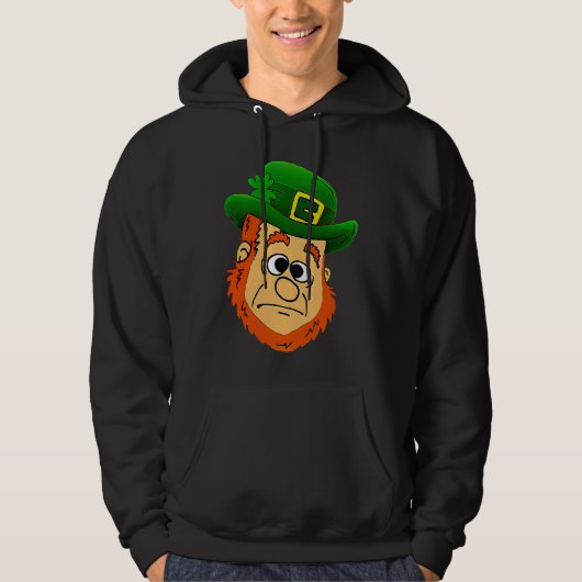 Confused Leprechaun St Patrick's Day Shamrock Hoodie (Voorkant)