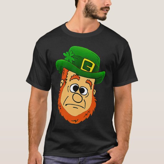 Confused Leprechaun  St Patrick's Day Shamrock T-shirt (Voorkant)