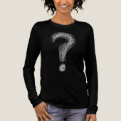 Confused Scribble Question Mark Chaos Overthinking Tri-Blend Shirt (Voorkant)