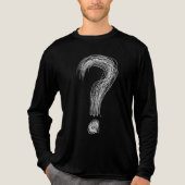 Confused Scribble Question Mark Chaos Overthinking Tri-Blend Shirt (Voorkant volledig)