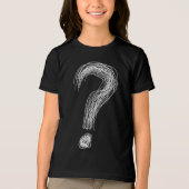 Confused Scribble Question Mark Chaos Overthinking Tri-Blend Shirt (Voorkant)
