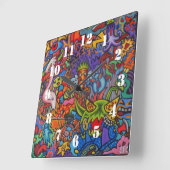 Confusion By Squid Fear City Vierkante Klok (Hoek)