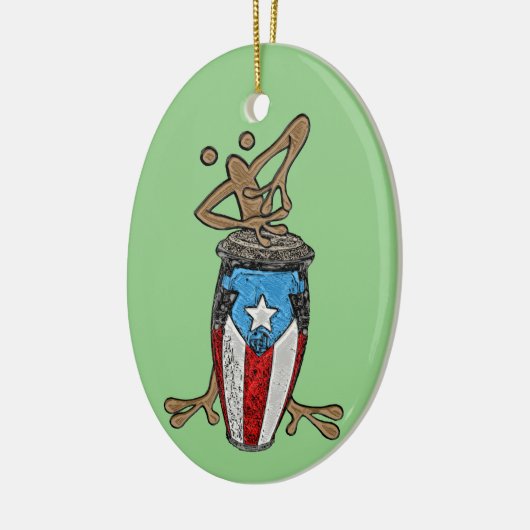 Conga Coqui Taino Keramisch Ornament (Links)