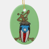 Conga Coqui Taino Keramisch Ornament (Achterkant)