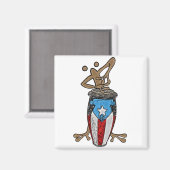 Conga Coqui Taino Magneet (Voorkant / Achterkant)