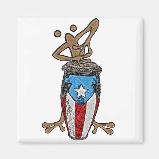Conga Coqui Taino Magneet (Voorkant)