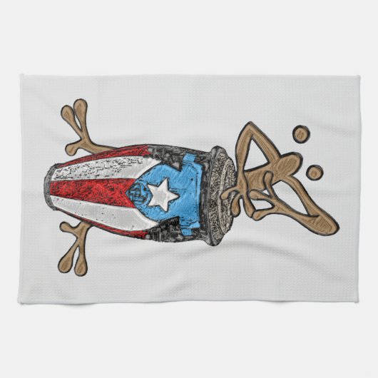 Conga Coqui Taino  Theedoek (Horizontaal)