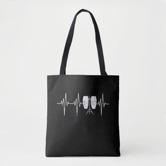 Conga drum - Conga drummer hartslag Tote Bag (Voorkant)