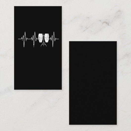 Conga drum - Conga drummer hartslag Visitekaartje (Voorkant / Achterkant)