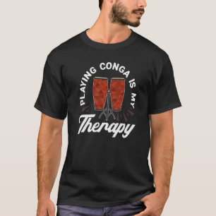 Conga-drum muziekinstrument les speler beginner t-shirt