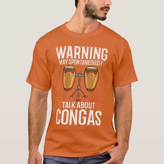 Conga-drum muziekinstrument les speler beginner t-shirt (Voorkant)