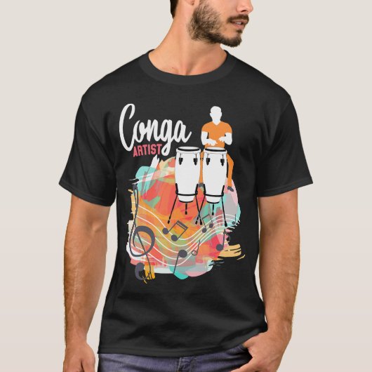 Conga drum t-shirt Cuba Music tumbadora Drummer gi (Voorkant)