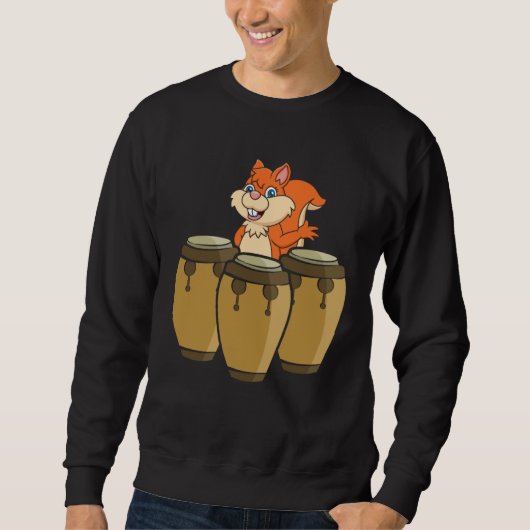 Conga Drummer Squirrel Congas & Squirrel Conga Dru Trui (Voorkant)