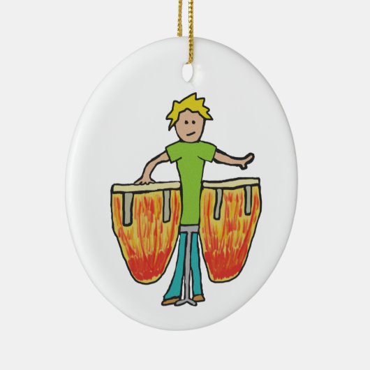 Conga Drums Keramisch Ornament (Rechts)
