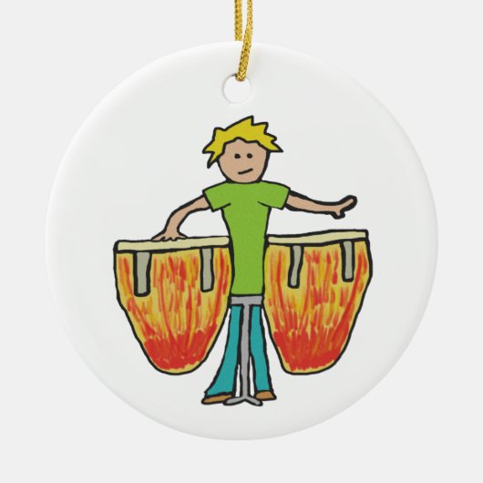 Conga Drums Keramisch Ornament (Voorkant)
