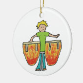 Conga Drums Keramisch Ornament (Links)