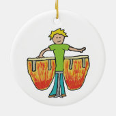 Conga Drums Keramisch Ornament (Achterkant)