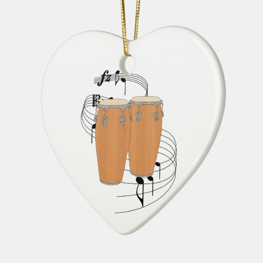 Conga Drums Keramisch Ornament (Links)