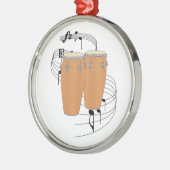 Conga Drums Metalen Ornament (Links)
