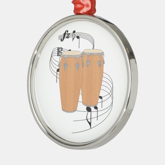 Conga Drums Metalen Ornament (Links)