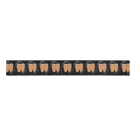 Conga Drums Ribbon - Donker Grosgrain Lint (Voorkant)