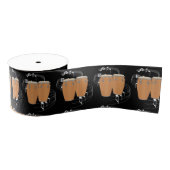 Conga Drums Ribbon - Donker Grosgrain Lint (Spoel)