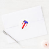 Conga Flag Puerto Rico Ronde Sticker (Envelop)