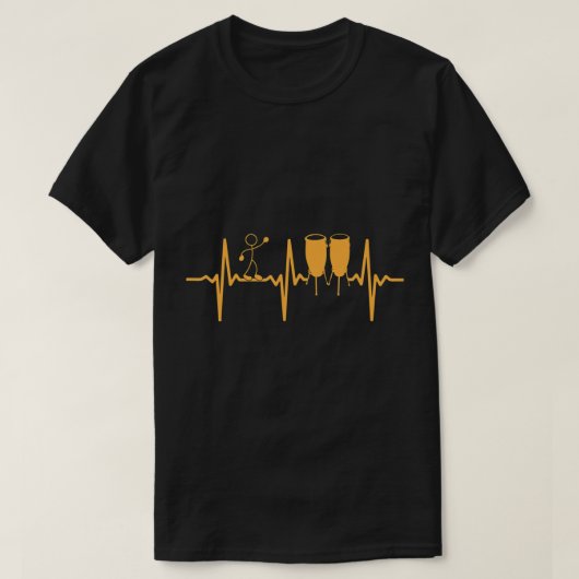 Conga Heartbeat Conga Instrument Conga Player T-Sh T-shirt (Design voorkant)
